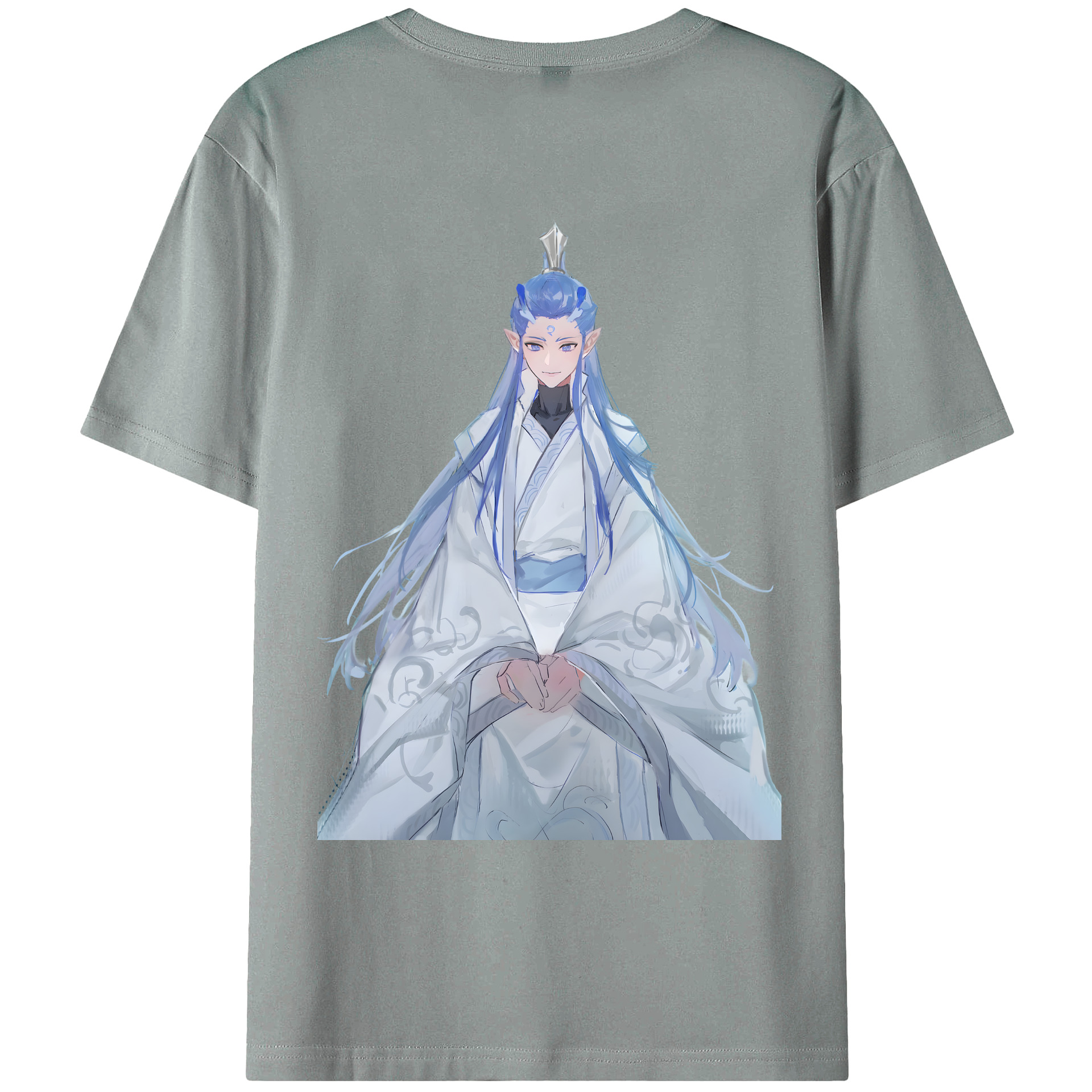 （画像用） Ne Zha 2 ナタ 魔童の大暴れ 綿100％ メンズ半袖Tシャツ（バックプリント） 通気性